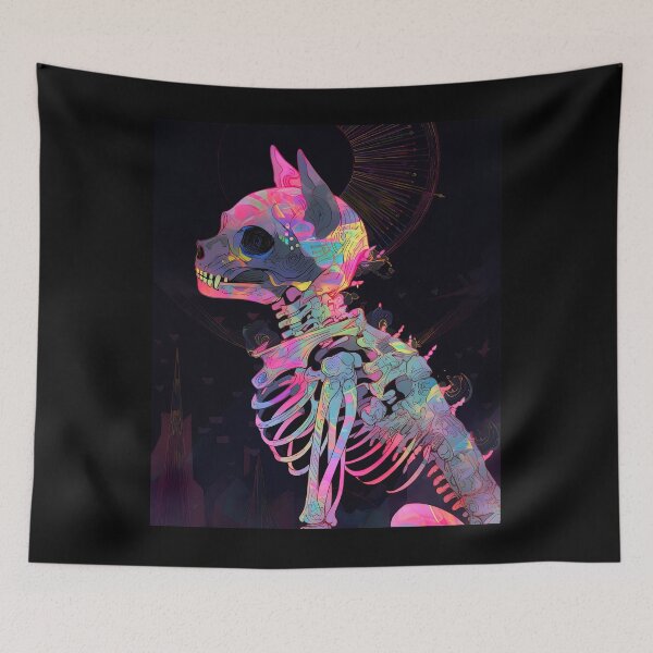 Item preview, X-ray Cat - Neon Bones designed and sold by Splatter-arts.