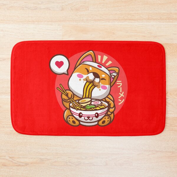 Item preview, Shiba Inu slurping ramen noodles designed and sold by messy-nessie.