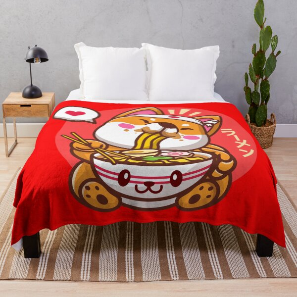 Item preview, Shiba Inu slurping ramen noodles designed and sold by messy-nessie.