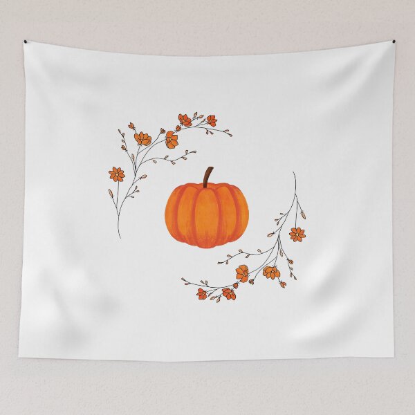 Item preview, Pumpkin with Autumn Flowers designed and sold by tinks-ts.