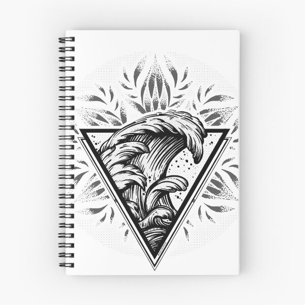 Artikelvorschau, Dreieck-Welle Mandala Dotwork entworfen und verkauft von KalikaGraphisme.