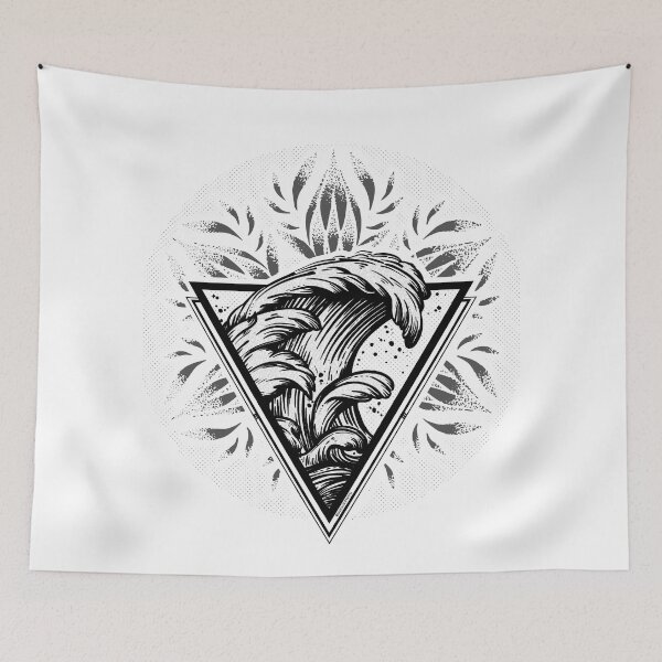 Item preview, Triangle Wave Mandala Dotwork designed and sold by KalikaGraphisme.
