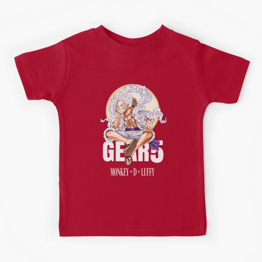 Luffy Gear 5 One Piece T-shirt para crianças, roupas para meninos e  meninas, roupas infantis, camisetas anime, tops de desenhos animados