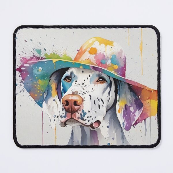 Item preview, English Pointer Dog Portrait With Rain Hat designed and sold by Wolfheartart.