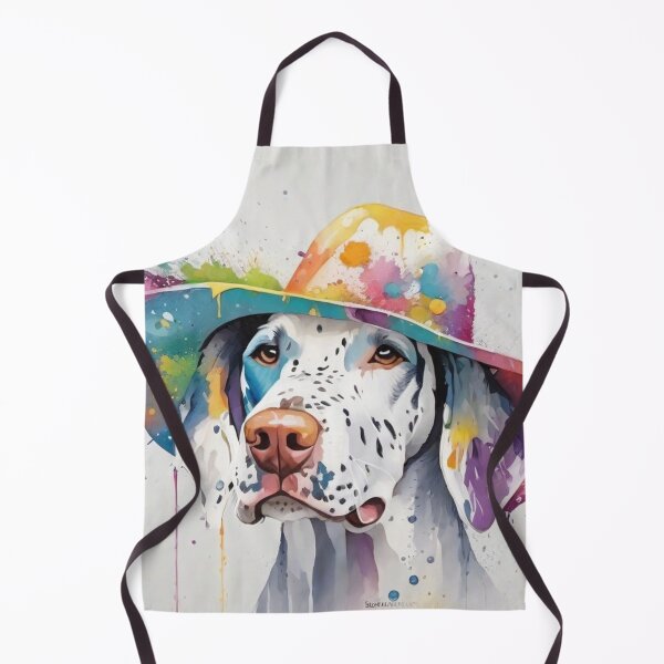 Item preview, English Pointer Dog Portrait With Rain Hat designed and sold by Wolfheartart.