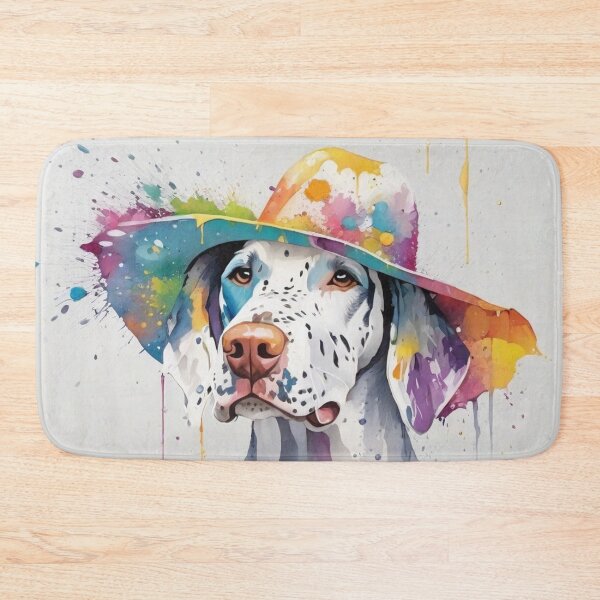 Item preview, English Pointer Dog Portrait With Rain Hat designed and sold by Wolfheartart.