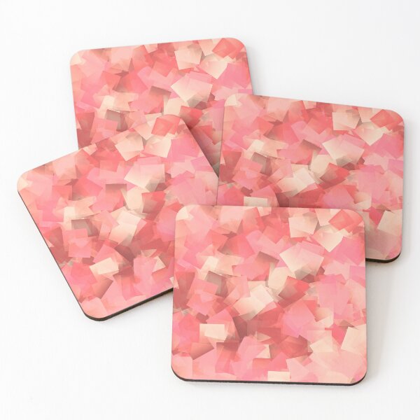 Item preview, Abstract Peach and Coral Colored Squares Pattern designed and sold by KaSaPo.