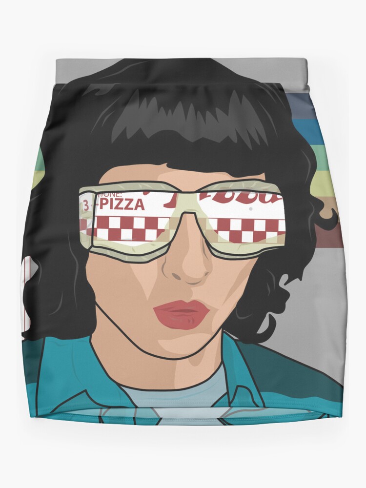 Stranger Things Eleven Wearing Pizza Box Glasses Mask for Sale by shane22