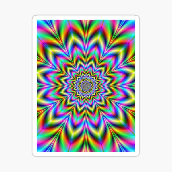 Psychedelic Flower Sticker