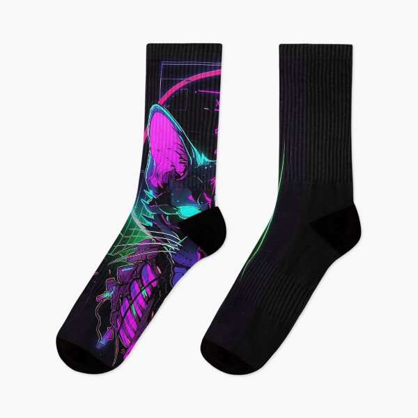 Item preview, X-ray Cyberpunk Cat - Neon Spirit designed and sold by Splatter-arts.