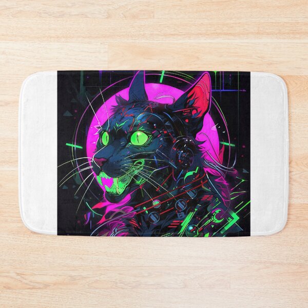 Item preview, X-ray Cyberpunk Cat - Neon Hunter designed and sold by Splatter-arts.