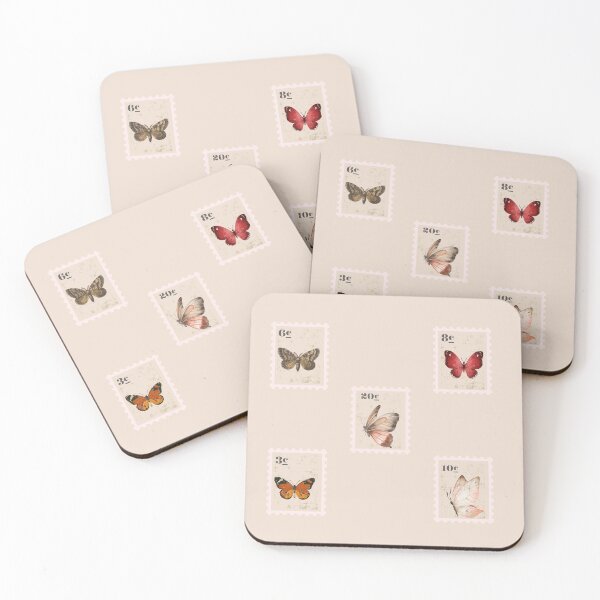 Item preview, butterflies vintage postage  stamps designed and sold by salmaspace.