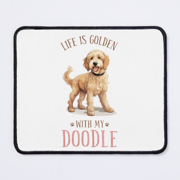 Item preview, Life is Golden with my Doodle. Cute Dog Doodle Design. designed and sold by KortsaCrea.