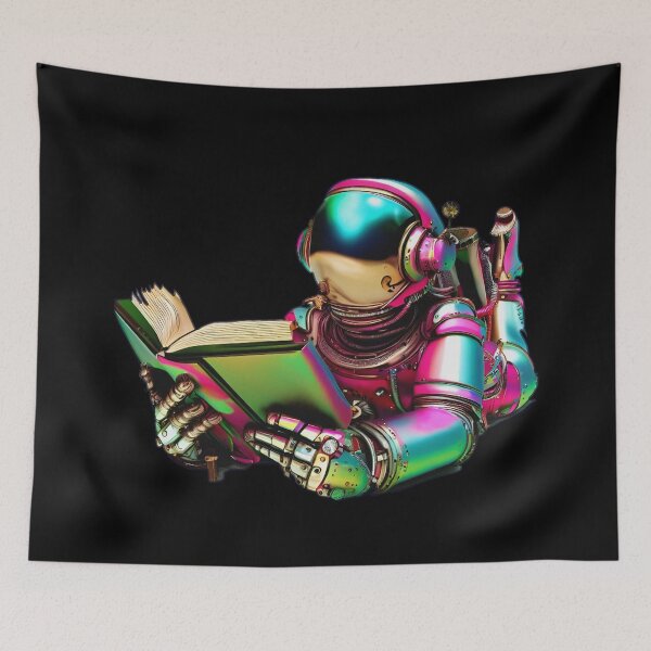 Item preview, Libro de lectura de astronauta Cyberpunk metálico designed and sold by Metallican.