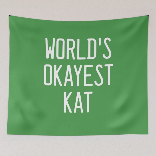 Item preview, World's Okayest Kat designed and sold by TimespunThreads.