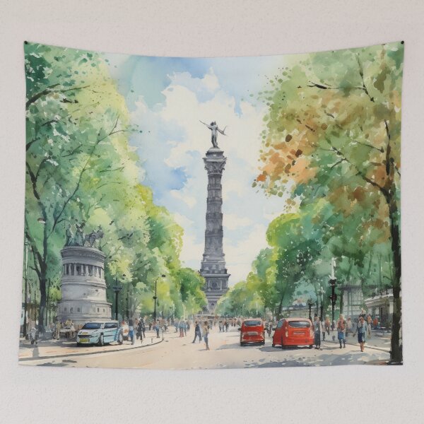 Item preview, A Watercolor Design of the Tiergarten Park - Berlin - Germany designed and sold by Sketch-Shack.