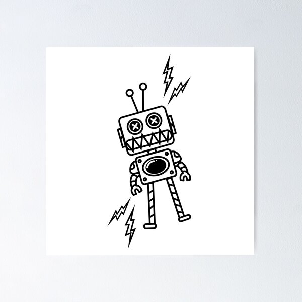 Item preview, Robot Shock color back designed and sold by FREEDOMIDEA.