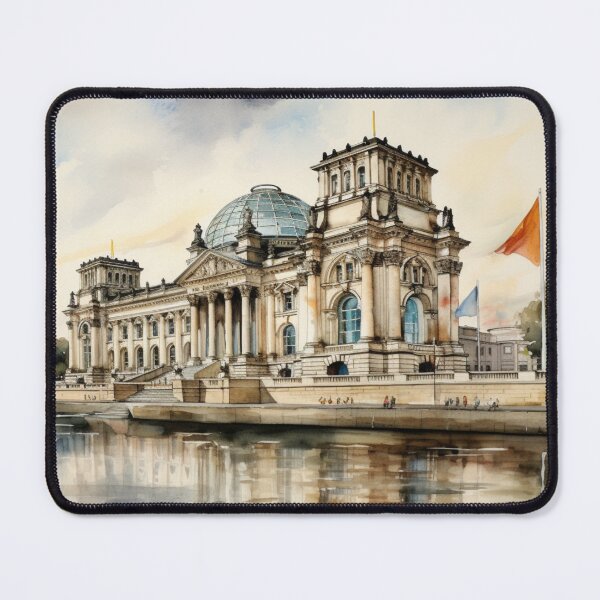 Item preview, A Watercolor Design of the Reichstag Building - Berlin - Germany designed and sold by Sketch-Shack.