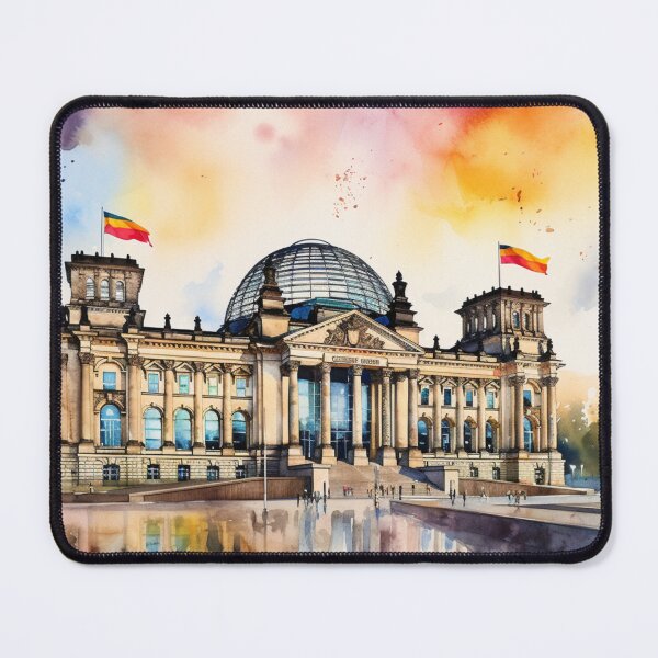 Item preview, A Watercolor Design of the Reichstag Building - Berlin - Germany designed and sold by Sketch-Shack.