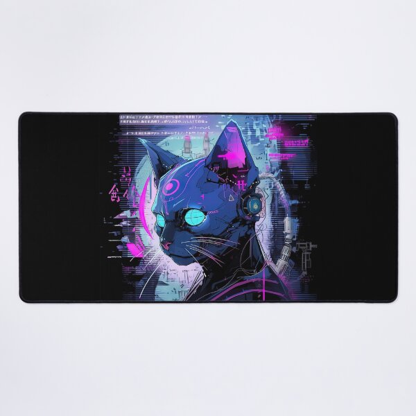 Item preview, X-ray Cyberpunk Cat - Neon Dystopia Kitty designed and sold by Splatter-arts.