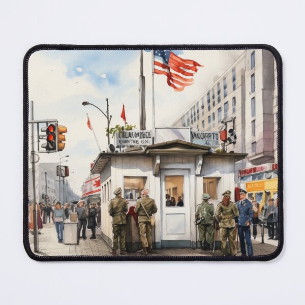 Item preview, A Watercolor Design of Checkpoint Charlie - Berlin - Germany designed and sold by Sketch-Shack.