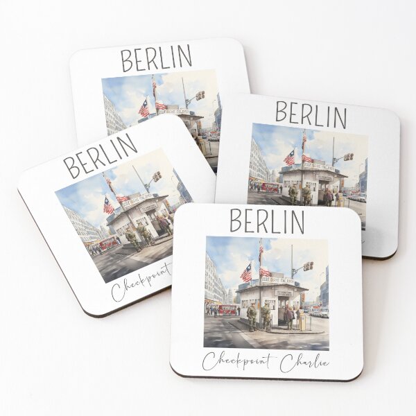 Item preview, A Watercolor Design of Checkpoint Charlie - Berlin - Germany designed and sold by Sketch-Shack.