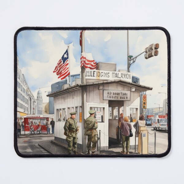 Item preview, A Watercolor Design of Checkpoint Charlie - Berlin - Germany designed and sold by Sketch-Shack.