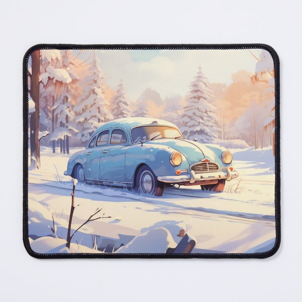 Item preview, Cartoon classic car, Beautiful snowfall designed and sold by LoraScott.