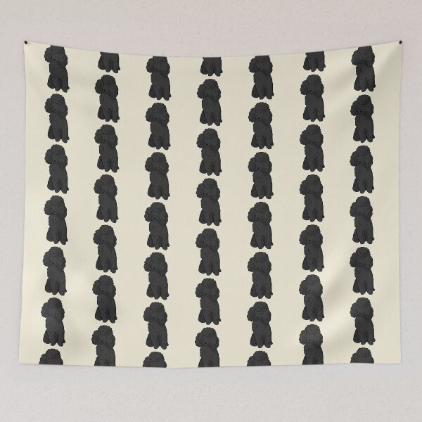 Item preview, Black poodle dog art  designed and sold by Mayarart.