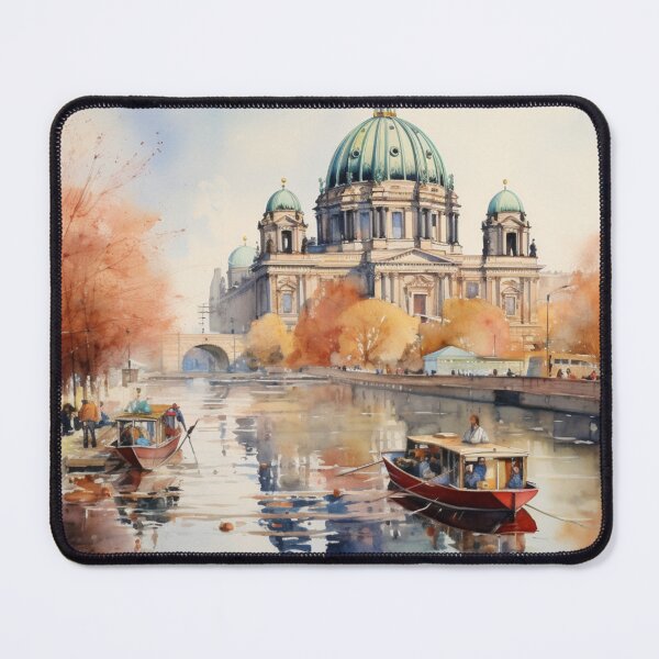 Item preview, A Watercolor Design of the Museuminsel - Berlin - Germany designed and sold by Sketch-Shack.
