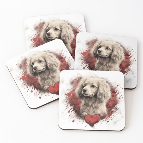 Item preview, Photorealistic image of a dog in the style of a watercolor designed and sold by Pflugart.