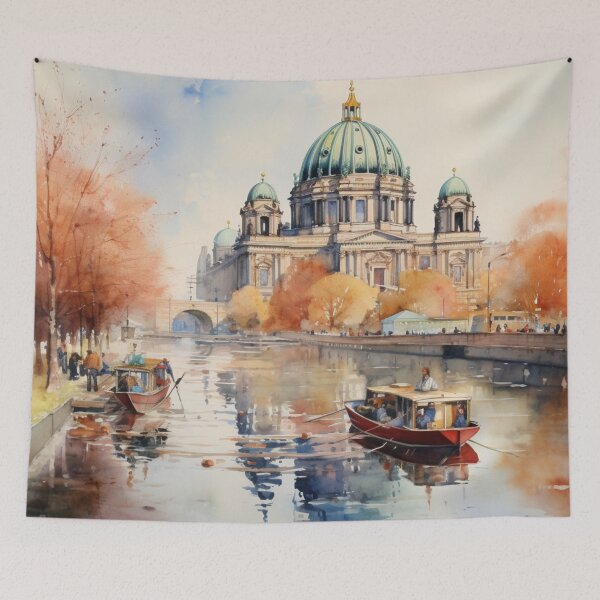 Item preview, A Watercolor Design of the Museuminsel - Berlin - Germany designed and sold by Sketch-Shack.