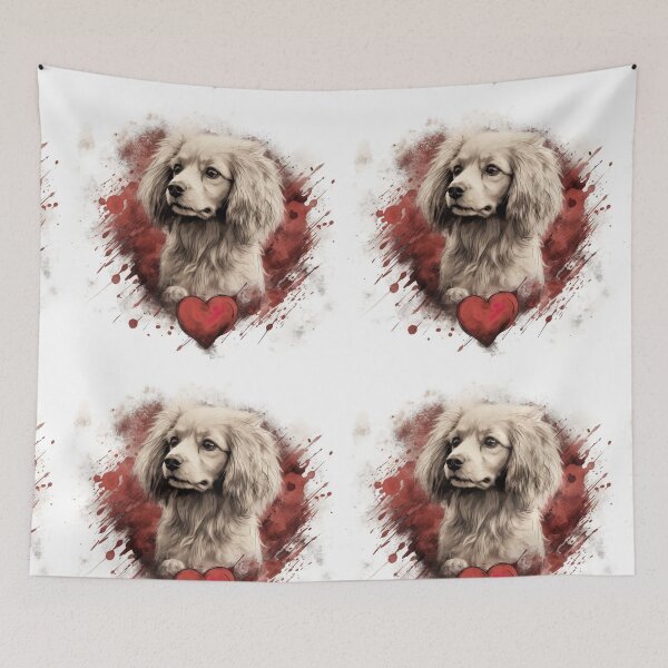 Item preview, Photorealistic image of a dog in the style of a watercolor designed and sold by Pflugart.