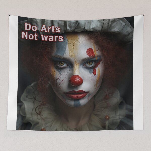 Item preview, Clown female face: Do arts Not wars By Jonathan P. designed and sold by JonathanP514.