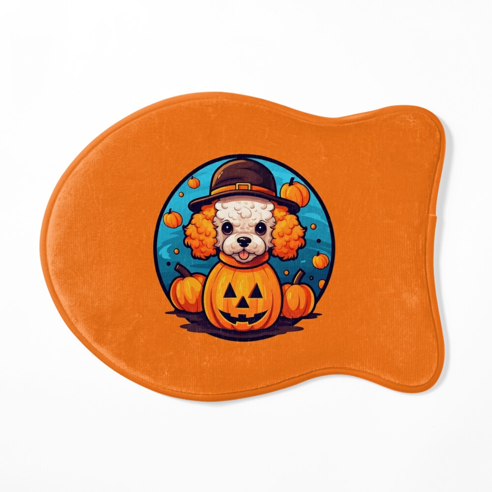 Trick or Treat Unusual Halloween Puppy Cute Dog Poses with Pumpkin Sticker  for Sale by HealthyHappyYou