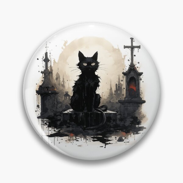Item preview, Stellar Paws - Celestial Black Cat at Cementary designed and sold by Adam Arts.