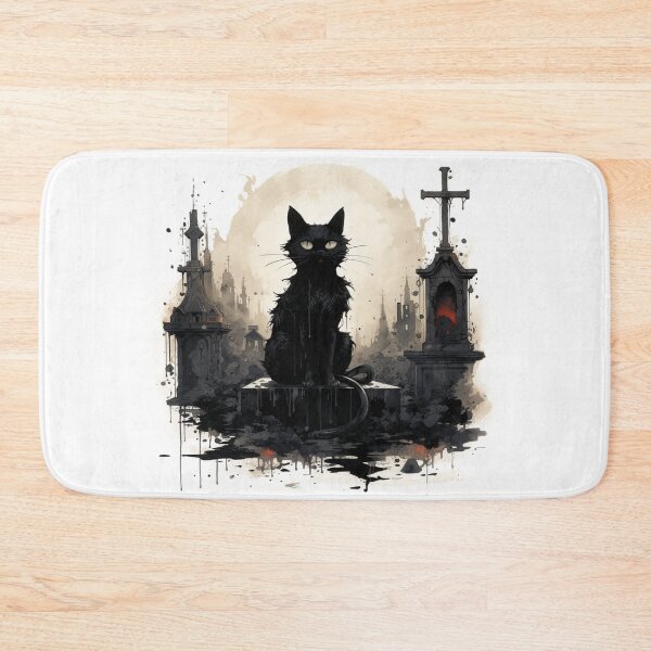 Item preview, Stellar Paws - Celestial Black Cat at Cementary designed and sold by Adam Arts.
