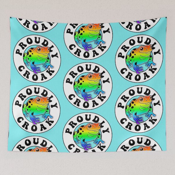 Item preview, Proudly Croak Froggy - Blue designed and sold by BlissAndKittens.