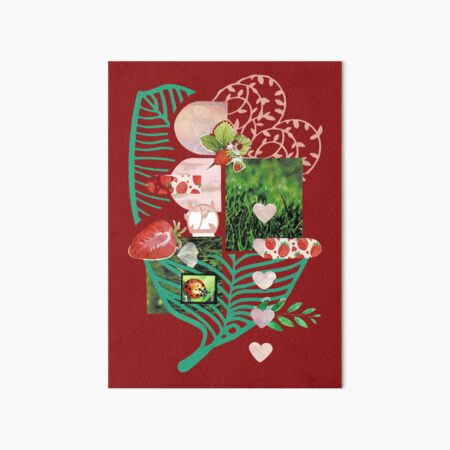 Strawberry Spring Patch Art Board Print