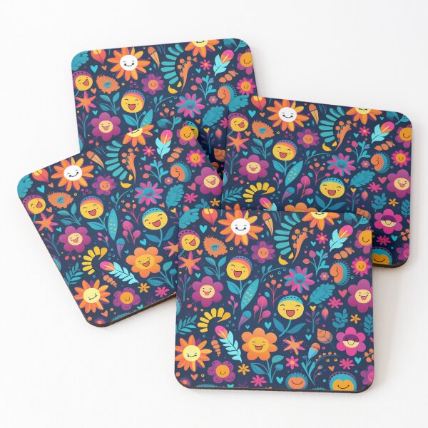 Item preview, Happy very positive flowers pattern designed and sold by SmileshareShop.