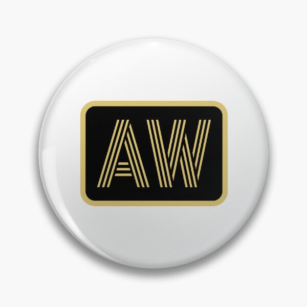Item preview, AW Initials Gold Geometric Letters designed and sold by Jeallan Designs.