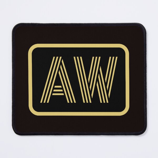 Item preview, AW Initials Gold Geometric Letters designed and sold by Jeallan Designs.