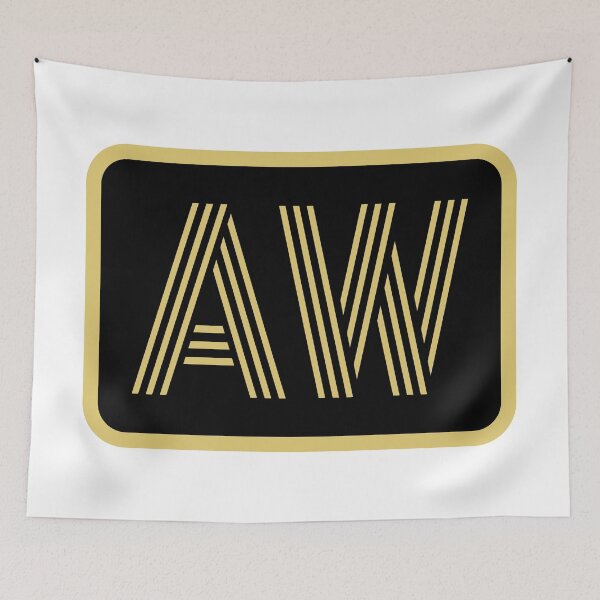 Item preview, AW Initials Gold Geometric Letters designed and sold by Jeallan Designs.