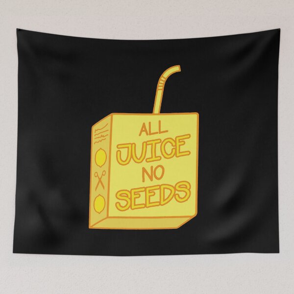 Item preview, All juice no seeds in yellow designed and sold by TheChildfree.