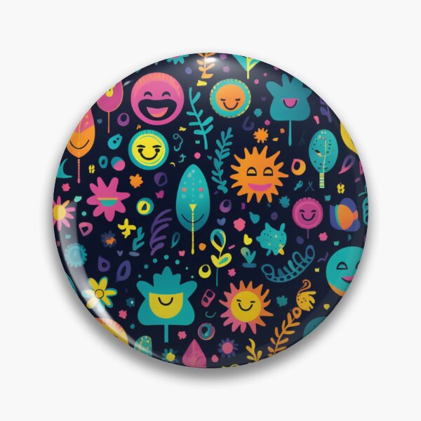 Item preview, Very positive floral faces pattern designed and sold by SmileshareShop.