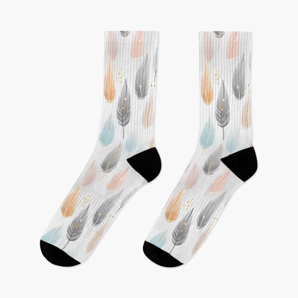Item preview, pastel color feathers leaves seamless  designed and sold by Zwzc.