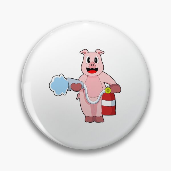 Item preview, Pig Firefighter Fire extingusher Fire department designed and sold by Snabdesign84.