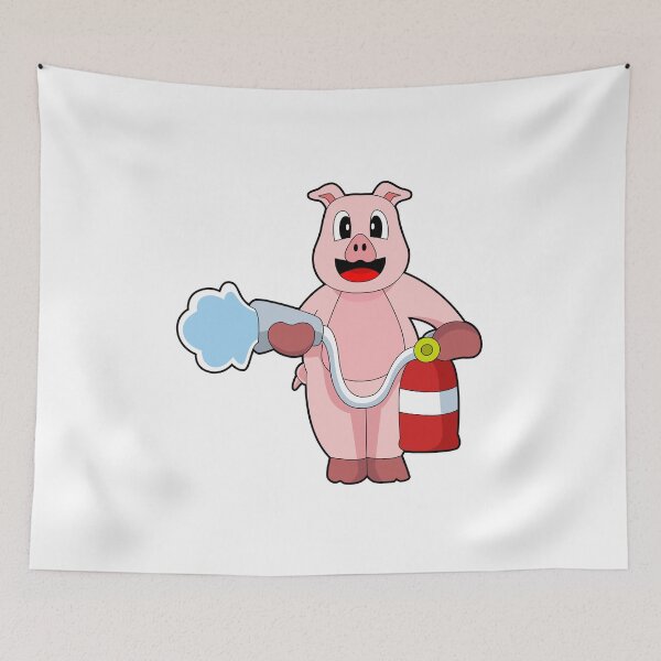 Item preview, Pig Firefighter Fire hose designed and sold by Snabdesign84.