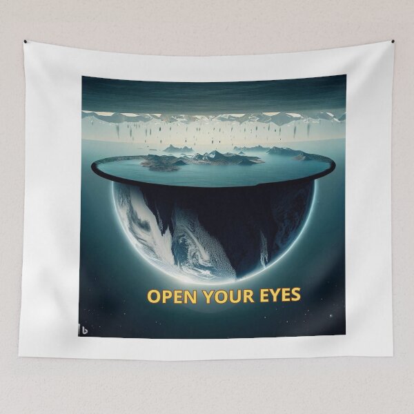 Item preview, OPEN YOUR EYES FLAT EARTH FAMILY, MOM DAD, GIFT designed and sold by carlos crane.