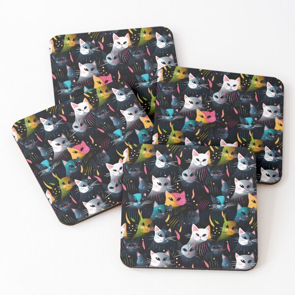 Item preview, Adorable Cat Artistry Seamless Pattern designed and sold by AlienSkinEyes.